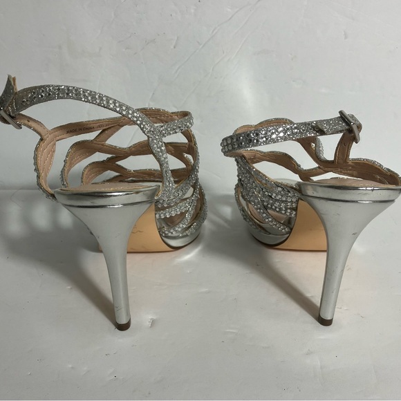 Nina Women’s Strappy Crystal Embellished Caged High Heels NWOT - Picture 3 of 7